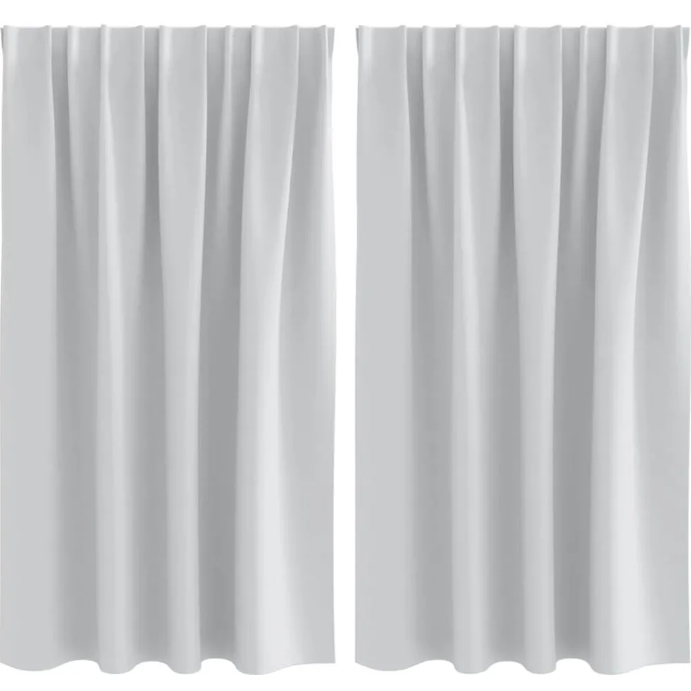 Zwart-out Gordijnen met Ringen 2 pcs 140 x 140 cm>vidaXL New