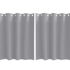 Woon- & Tuinaccessoires*vidaXL Zwart-out Gordijnen met Ringen 2 pcs 140 x 140 cm Lichtgrijs