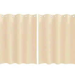 Woon- & Tuinaccessoires*vidaXL Zwart-out Gordijnen met Ringen 2 pcs Crème 140 x 140 cm Crème