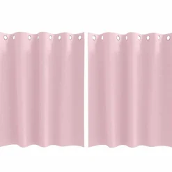 Woon- & Tuinaccessoires*vidaXL Zwart-out Gordijnen met Ringen 2 pcs 140 x 140 cm Babyroze