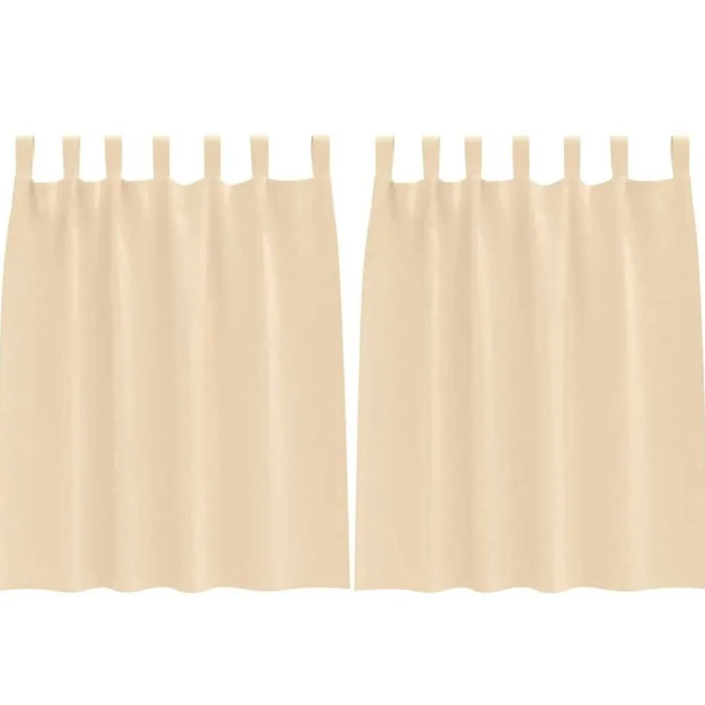 Zwart-out Gordijnen met Ringen 2 pcs Crème 140 x 140 cm>vidaXL Clearance