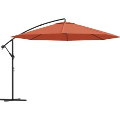 Tuin & Gazon*vidaXL Zweefparasol met aluminium paal 350 cm kleurig Terracotta