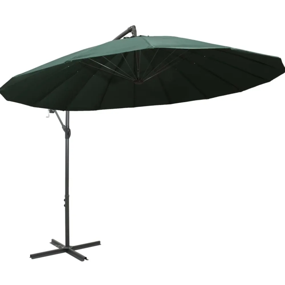 Tuin & Gazon*vidaXL Zweefparasol met aluminium paal 3 m Groen