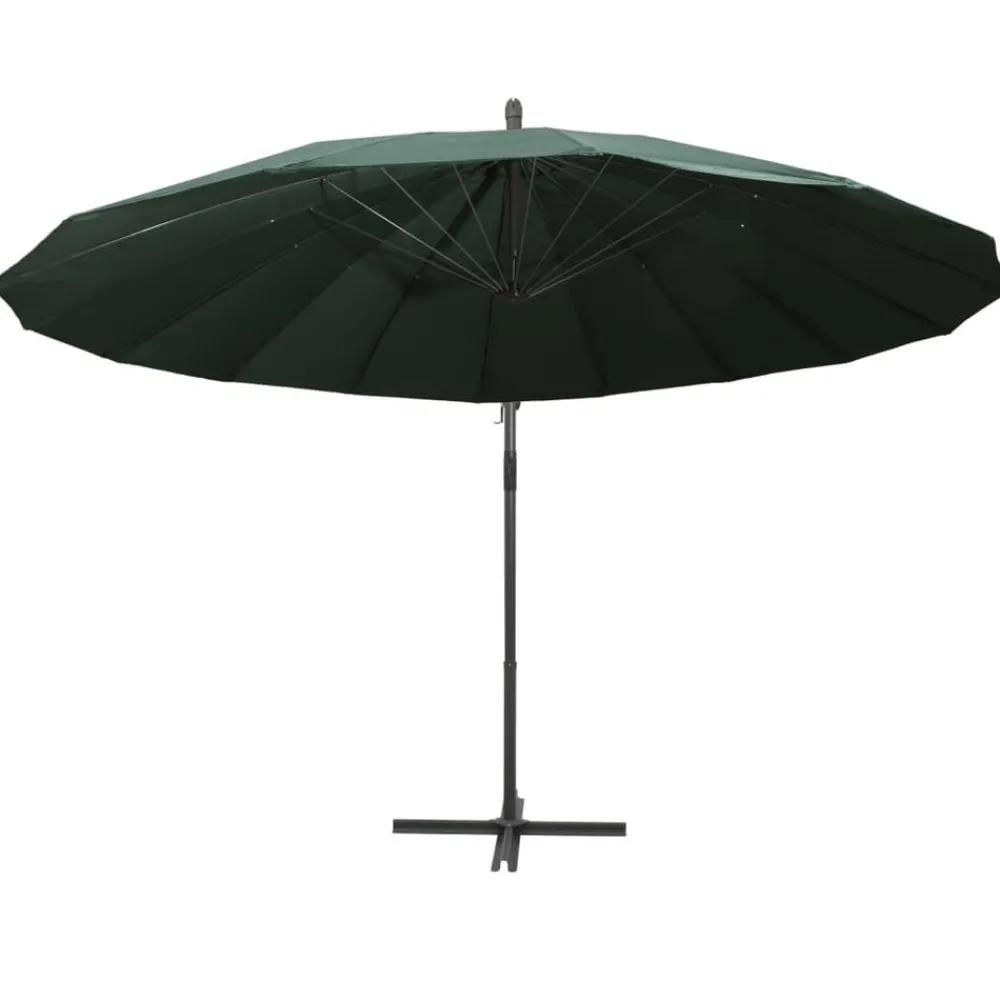 Tuin & Gazon*vidaXL Zweefparasol met aluminium paal 3 m Groen
