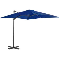 Zweefparasol met aluminium paal 250x250 cm azuur>vidaXL New
