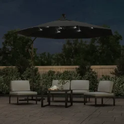 Zweefparasol met LED-verlichting stalen paal 300 cm><noscript><img width=