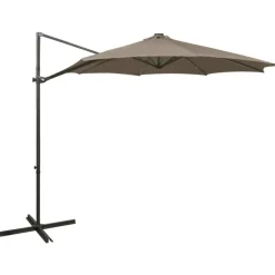 Zweefparasol met paal en LED-verlichting 300 cm>vidaXL Best