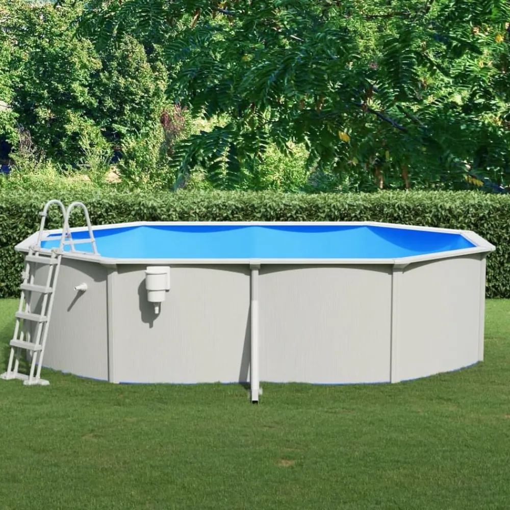 Zwembaden & Spa'S*vidaXL Zwembad met veiligheidsladder 490x360x120 cm