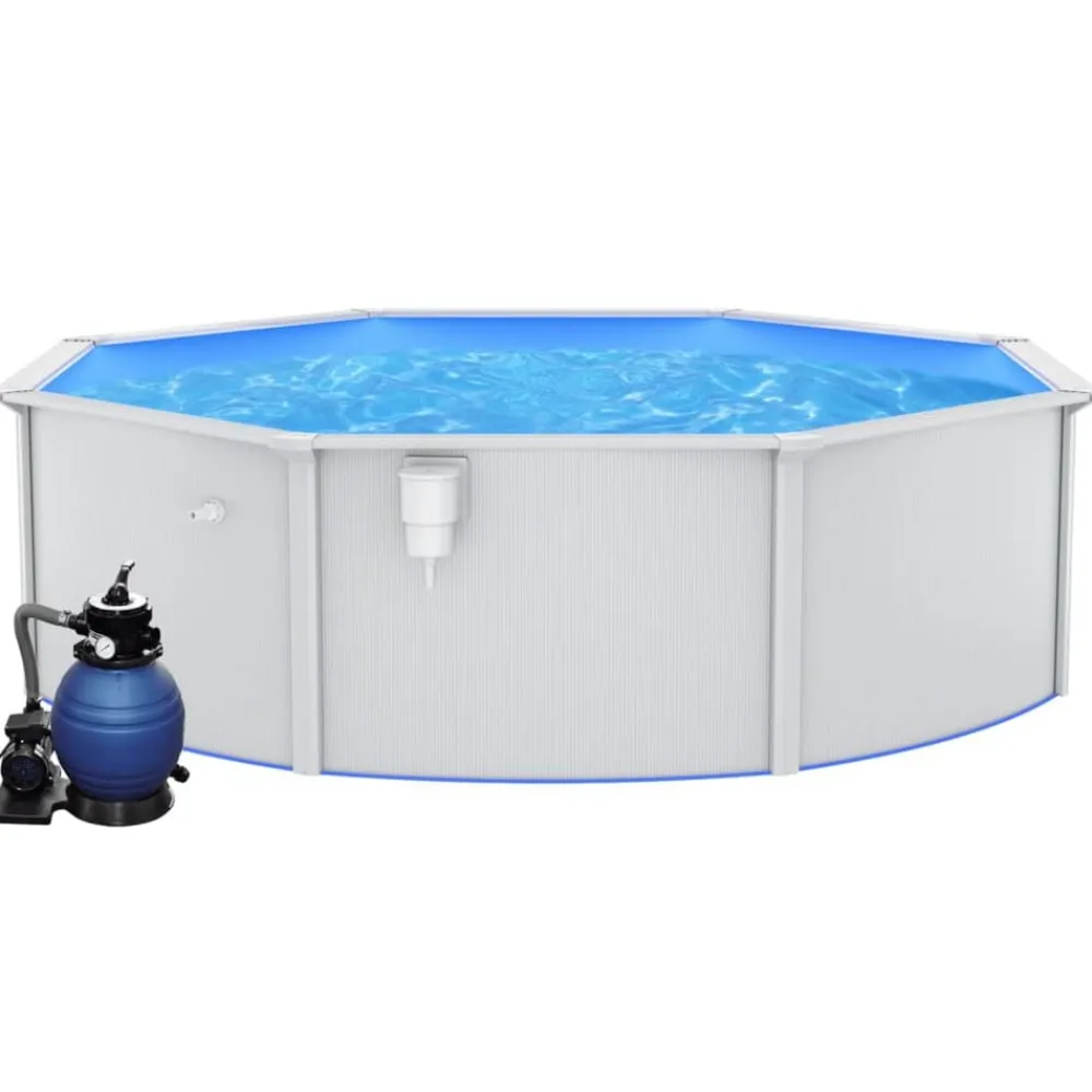 Zwembaden & Spa'S*vidaXL Zwembad met zandfilterpomp 460x120 cm