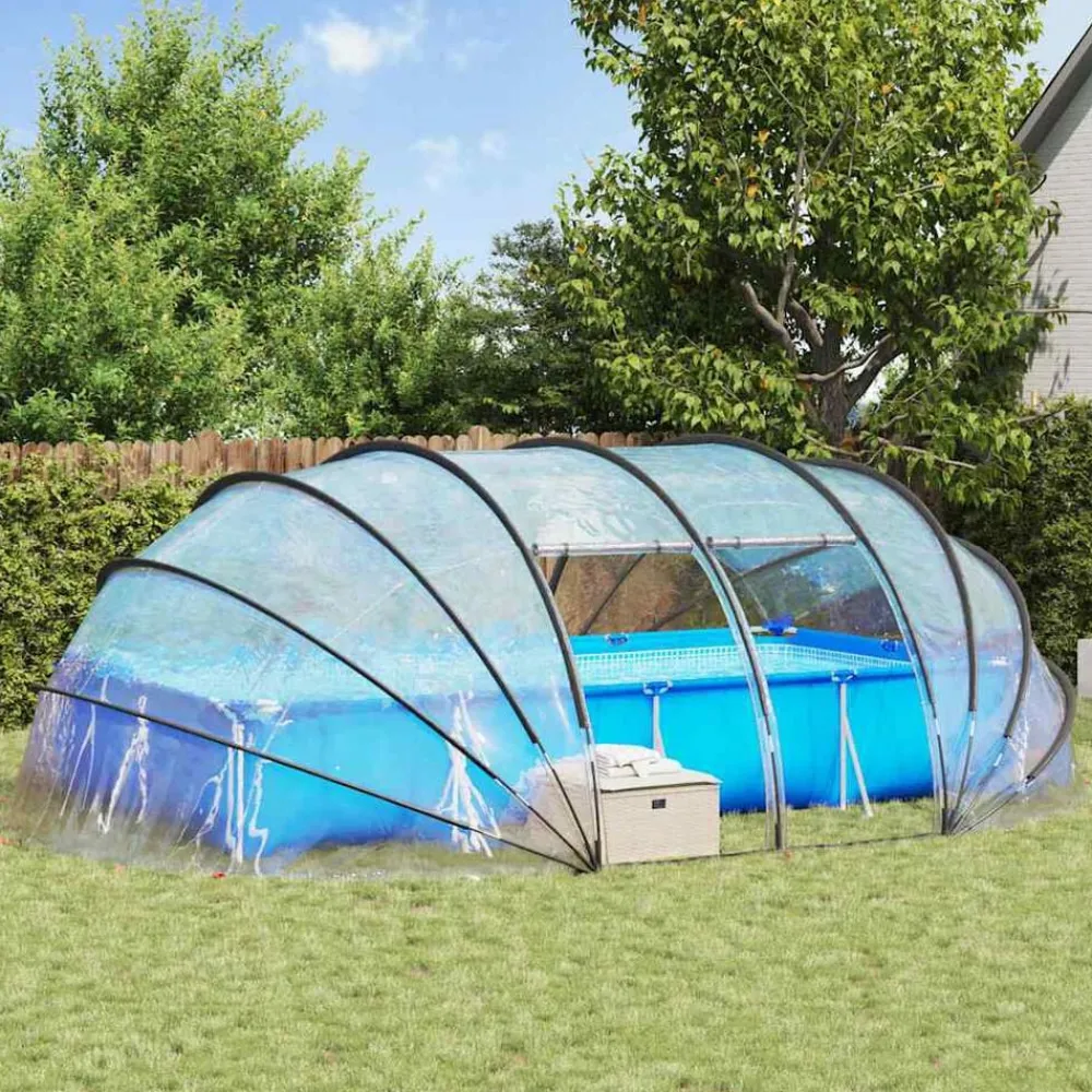Zwembaden & Spa'S*vidaXL Zwembad Tent Koepel 538 x 440 x 204 cm PVC Doorzichtig