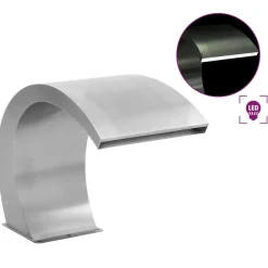 Zwembadfontein met LED's 30x60x45 cm roestvrij staal>vidaXL Outlet
