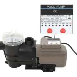 Zwembadpomp met timer 0,25 pk 8000 L/u zwart>vidaXL Sale