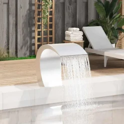 Zwembadwaterval 45x30x60 cm roestvrij staal>vidaXL Online