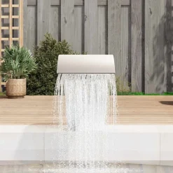 Zwembadwaterval 45x30x60 cm roestvrij staal><noscript><img width=