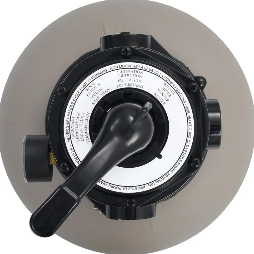 Zwembadzandfilter met 4-positie ventiel 350 mm grijs>vidaXL Sale