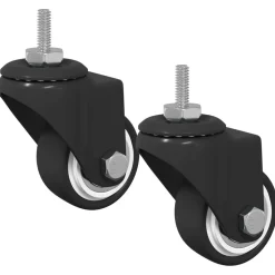 Zwenkwiel 2 pcs Zwart 40,4 x 40,4 x 19,7 mm IJs en nylon>vidaXL Hot