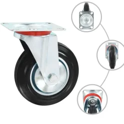 Zwenkwielen 4 st 160 mm>vidaXL Outlet