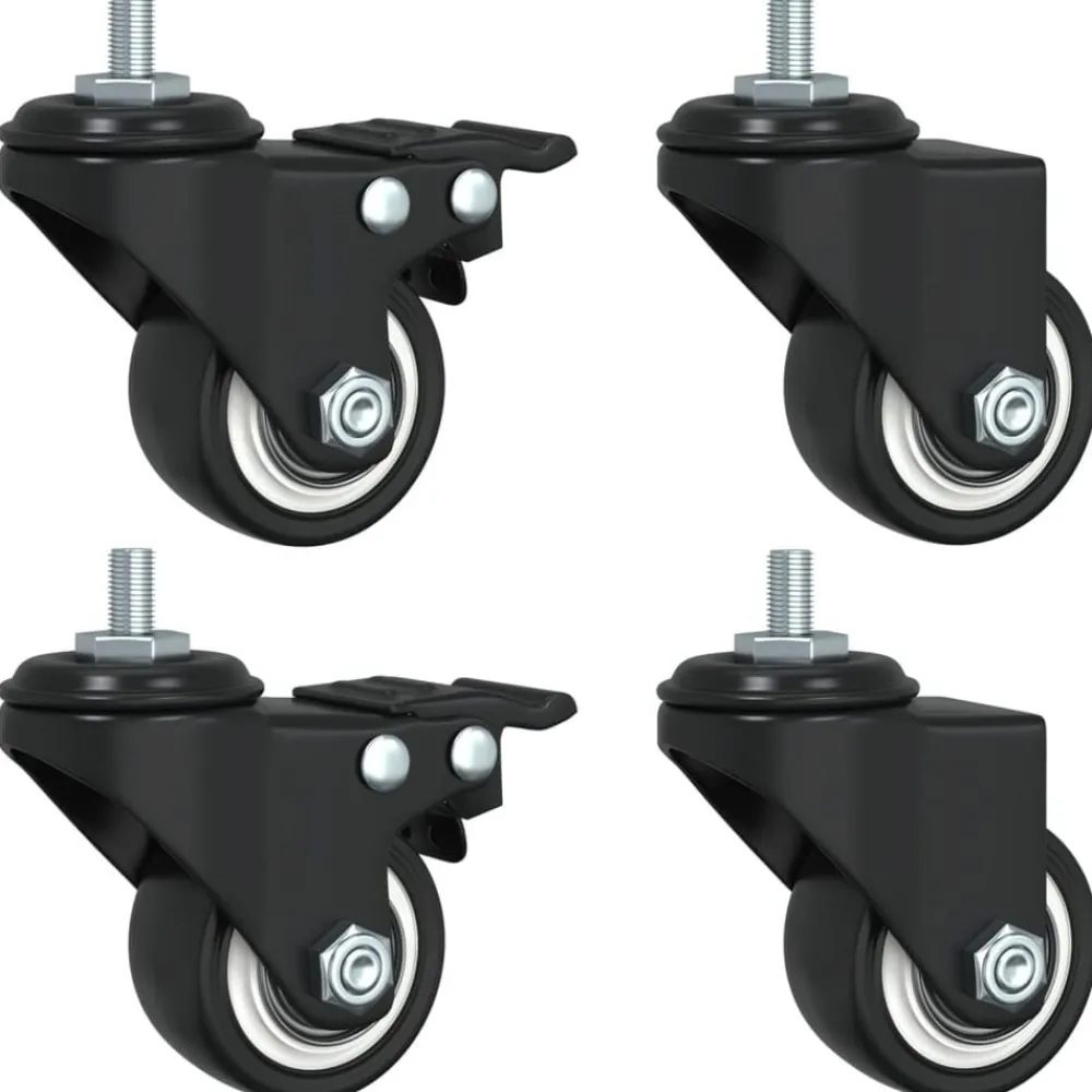 Zwenkwielen 4 stuks 35 mm ijzer zwart>vidaXL Best