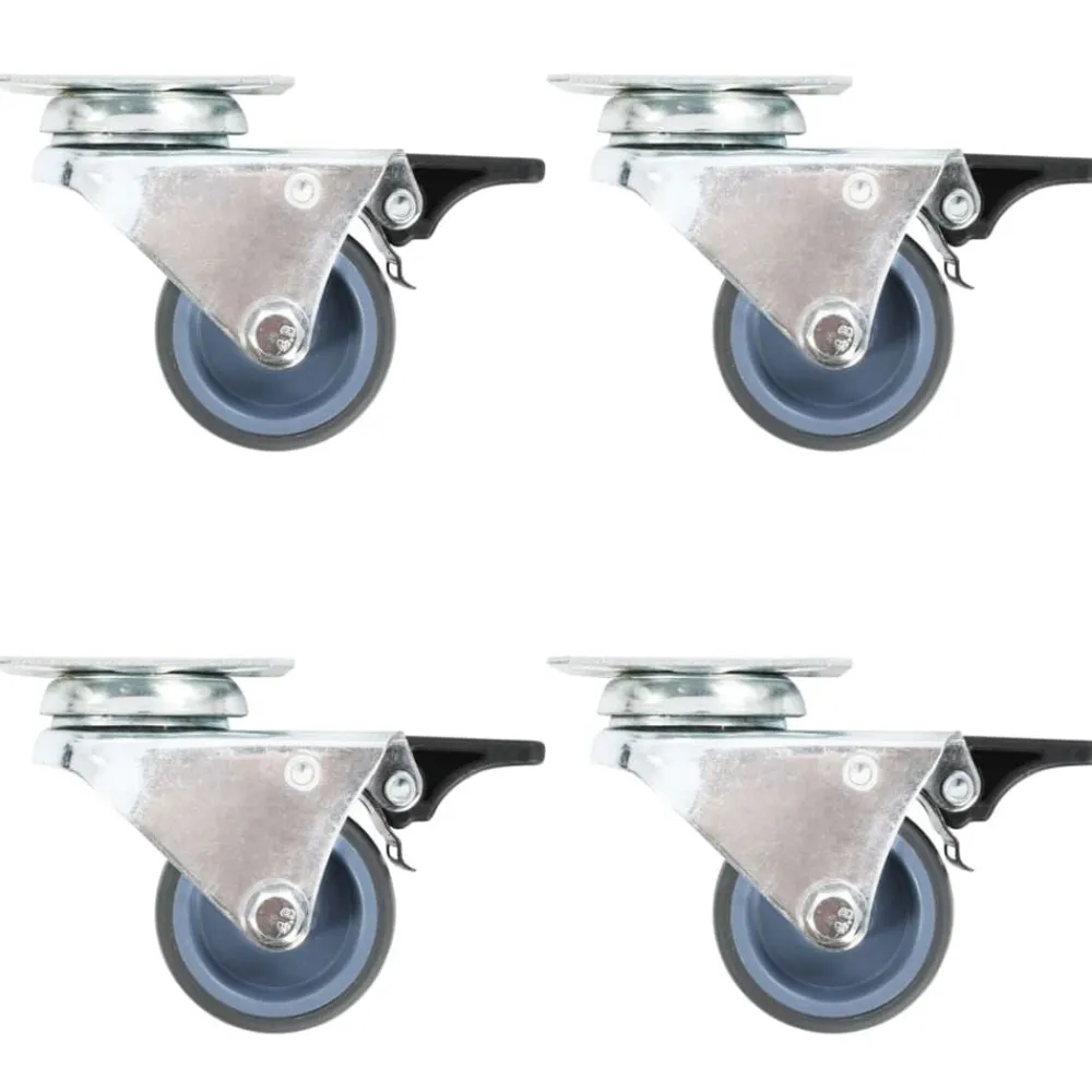 Zwenkwielen dubbel met dubbele remmen 4 st 50 mm>vidaXL Clearance