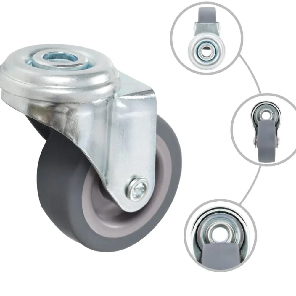Zwenkwielen met boutgaten 4 st 50 mm>vidaXL Outlet