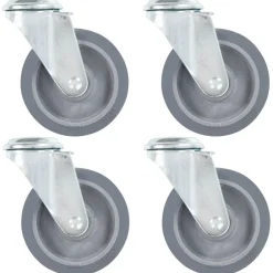 Zwenkwielen met boutgaten 4 st 100 mm>vidaXL Hot