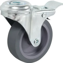 Materiaalbehandeling*vidaXL Zwenkwielen met boutgaten en dubbele remmen 4 st 75 mm