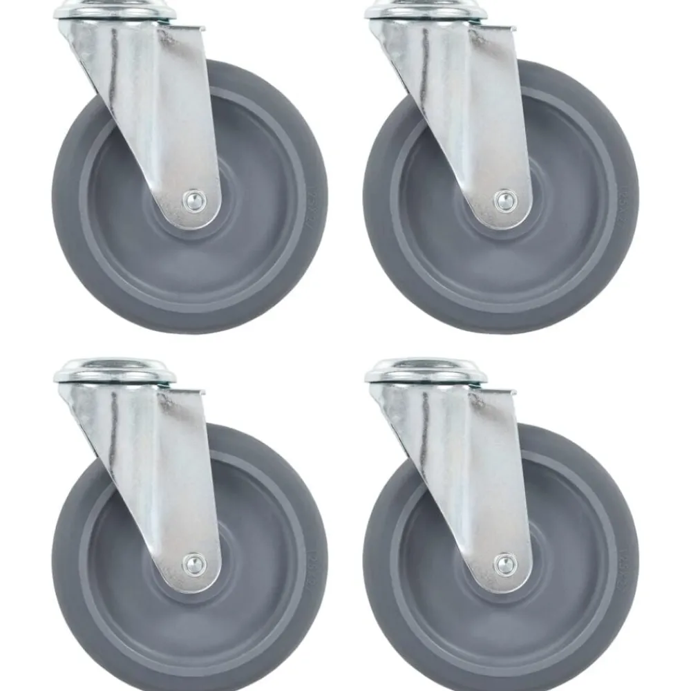 Materiaalbehandeling*vidaXL Zwenkwielen met boutgaten 4 st 125 mm