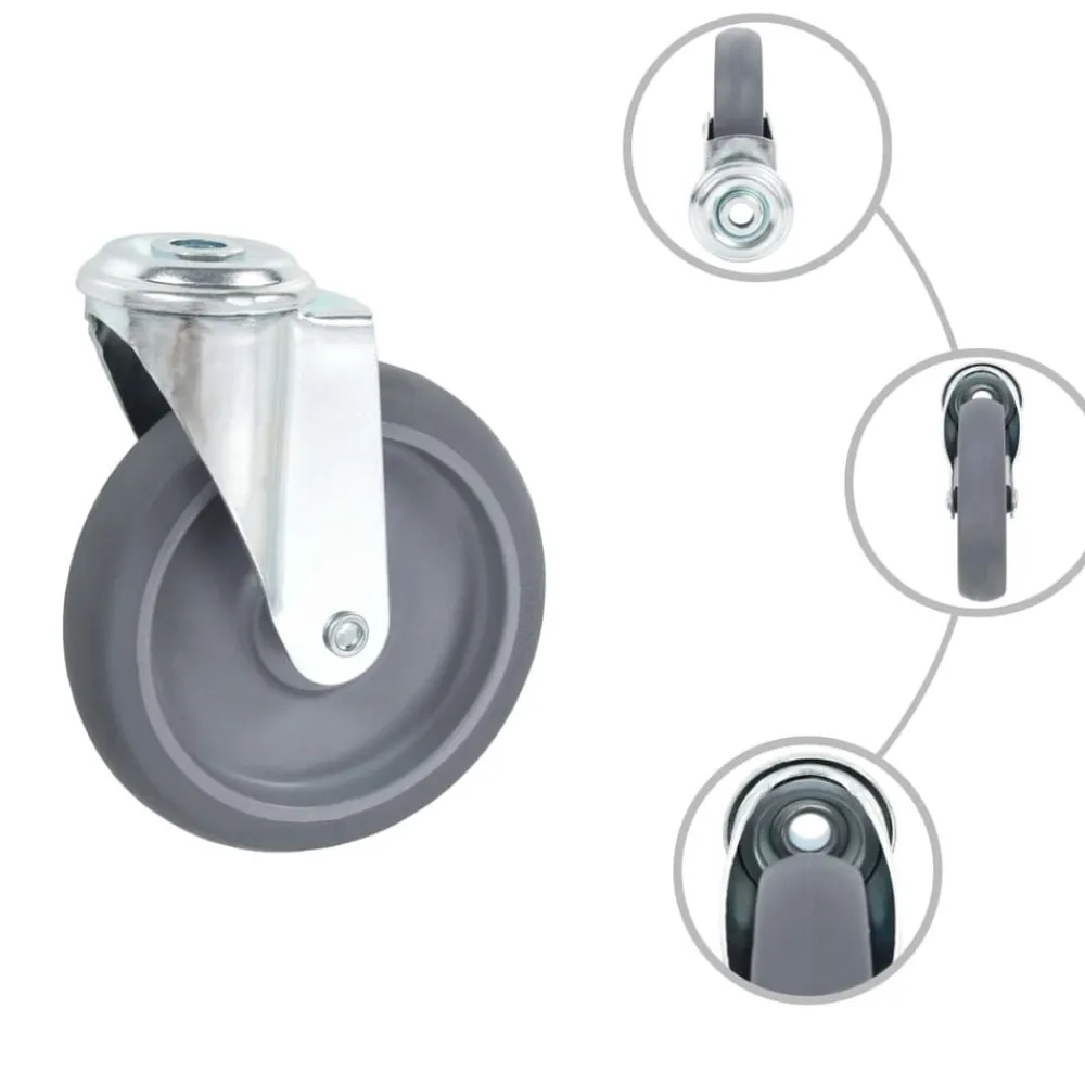 Materiaalbehandeling*vidaXL Zwenkwielen met boutgaten 4 st 125 mm