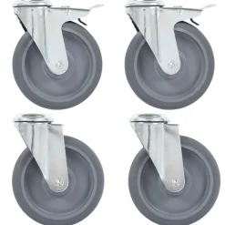 Materiaalbehandeling*vidaXL Zwenkwielen met boutgaten 4 st 125 mm