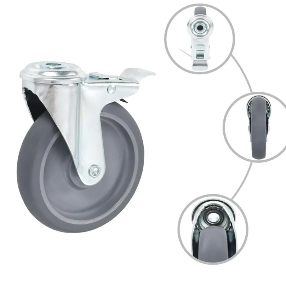 Materiaalbehandeling*vidaXL Zwenkwielen met boutgaten 4 st 125 mm
