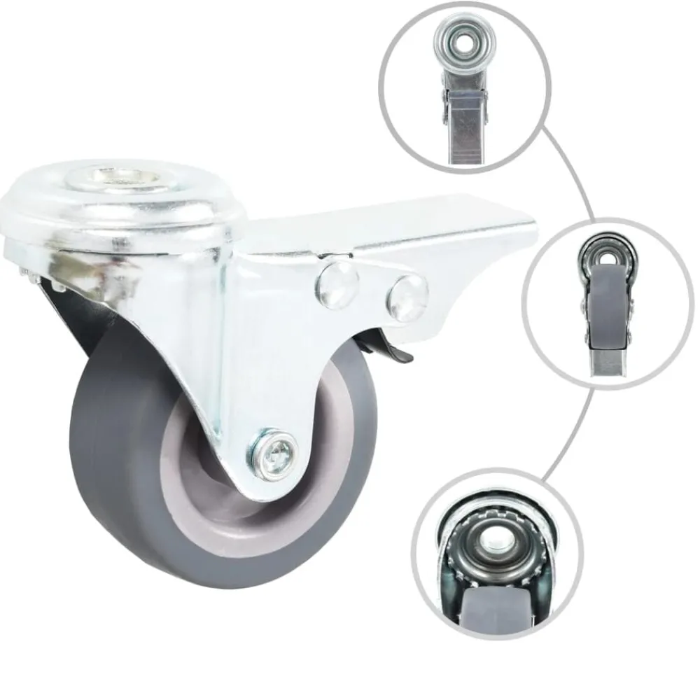 Zwenkwielen met boutgaten 4 st 50 mm>vidaXL Discount