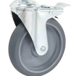 Materiaalbehandeling*vidaXL Zwenkwielen met boutgaten en dubbele remmen 4 st 125 mm