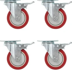 Materiaalbehandeling*vidaXL Zwenkwielen met dubbele remmen 4 st 100 mm
