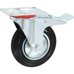 Zwenkwielen met dubbele remmen 4 st 160 mm><noscript><img width=