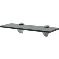 Boekenkasten & Wandplanken*vidaXL Zwevend schap 30x20 cm 8 mm glas Zwart