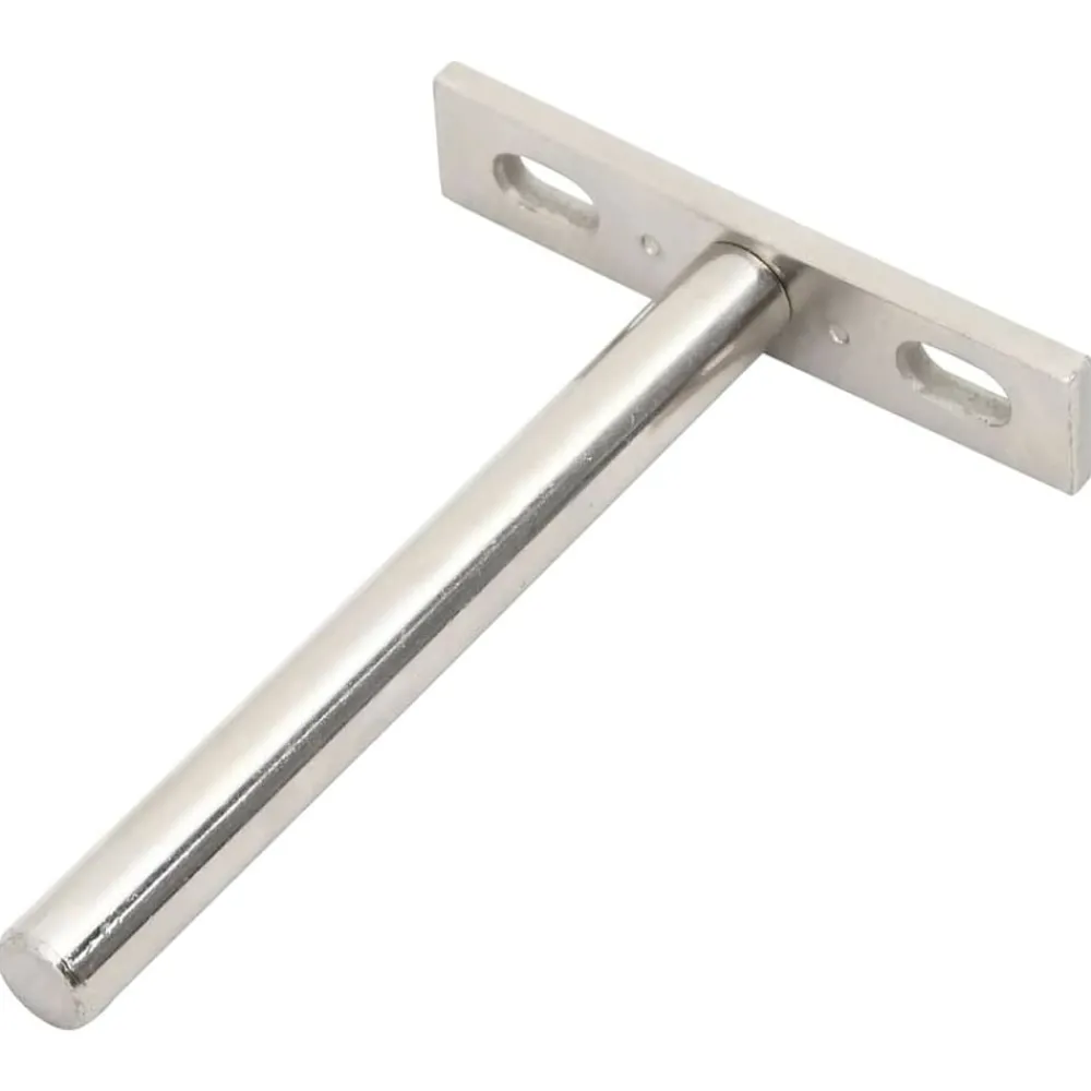 Bouwbeslag*vidaXL Zwevende plankdragers 12st onzichtbaar Ø10x100 mm koolstofstaal