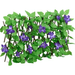 Tuinafscheidingen*vidaXL Kunstplant klimop op latwerk uittrekbaar 180x20 cm groen