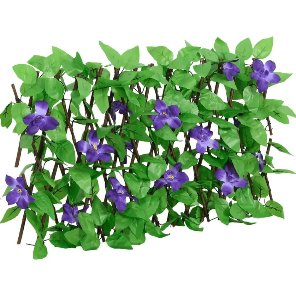 Tuinafscheidingen*vidaXL Kunstplant klimop op latwerk uittrekbaar 180x20 cm groen