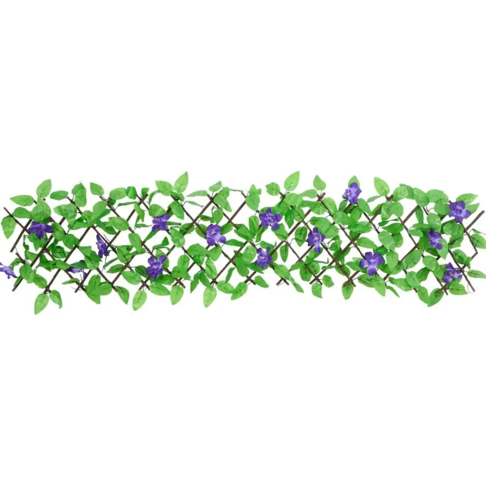 Tuinafscheidingen*vidaXL Kunstplant klimop op latwerk uittrekbaar 180x20 cm groen