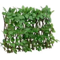 Tuinafscheidingen*vidaXL Kunstplant klimop op latwerk uittrekbaar 180x30 cm groen