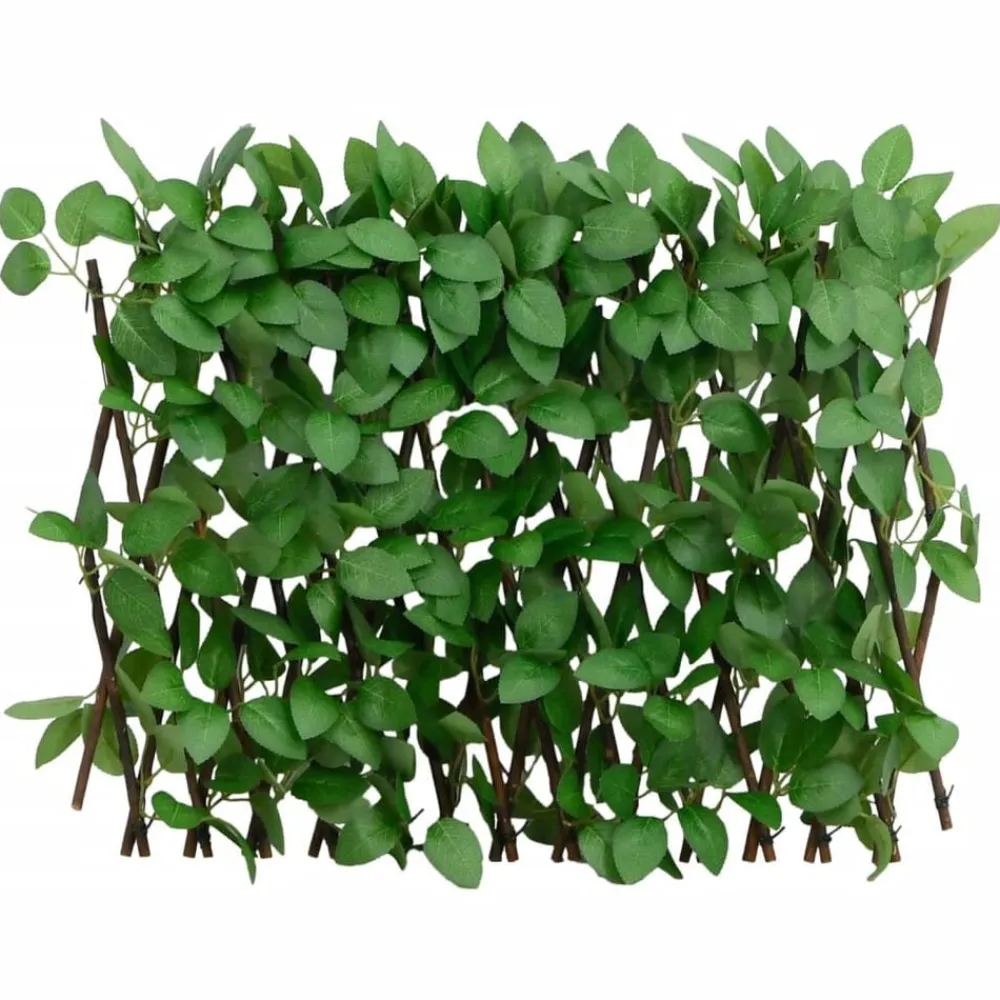 Tuinafscheidingen*vidaXL Kunstplant klimop op latwerk uittrekbaar 180x30 cm groen