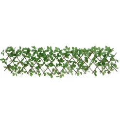 Tuinafscheidingen*vidaXL Kunstplant klimop op latwerk uittrekbaar 180x30 cm groen