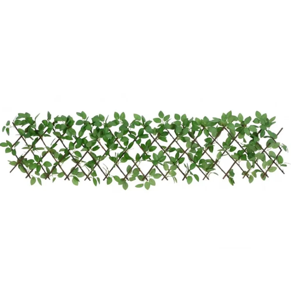 Tuinafscheidingen*vidaXL Kunstplant klimop op latwerk uittrekbaar 180x30 cm groen
