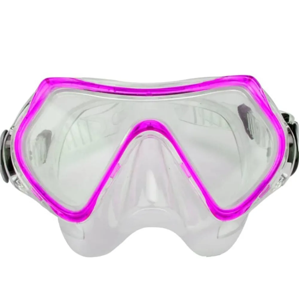 Buitensport*vidaXL Waimea Duikset met bril / snorkel / flipper junior 34-38 roze / zwart