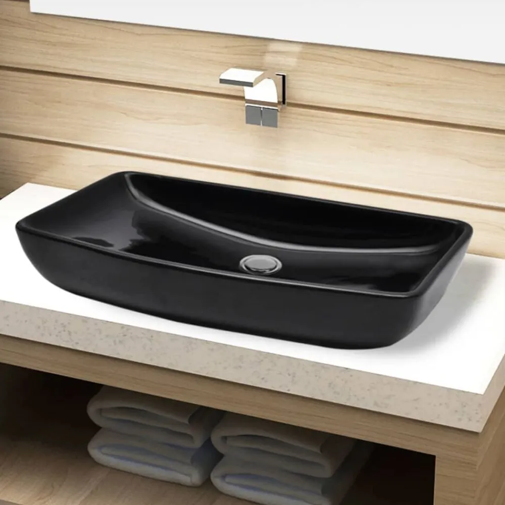 Wasbak, keramiek, rechthoekig,>vidaXL New