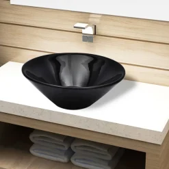 Wasbak, keramiek, rond,>vidaXL Outlet